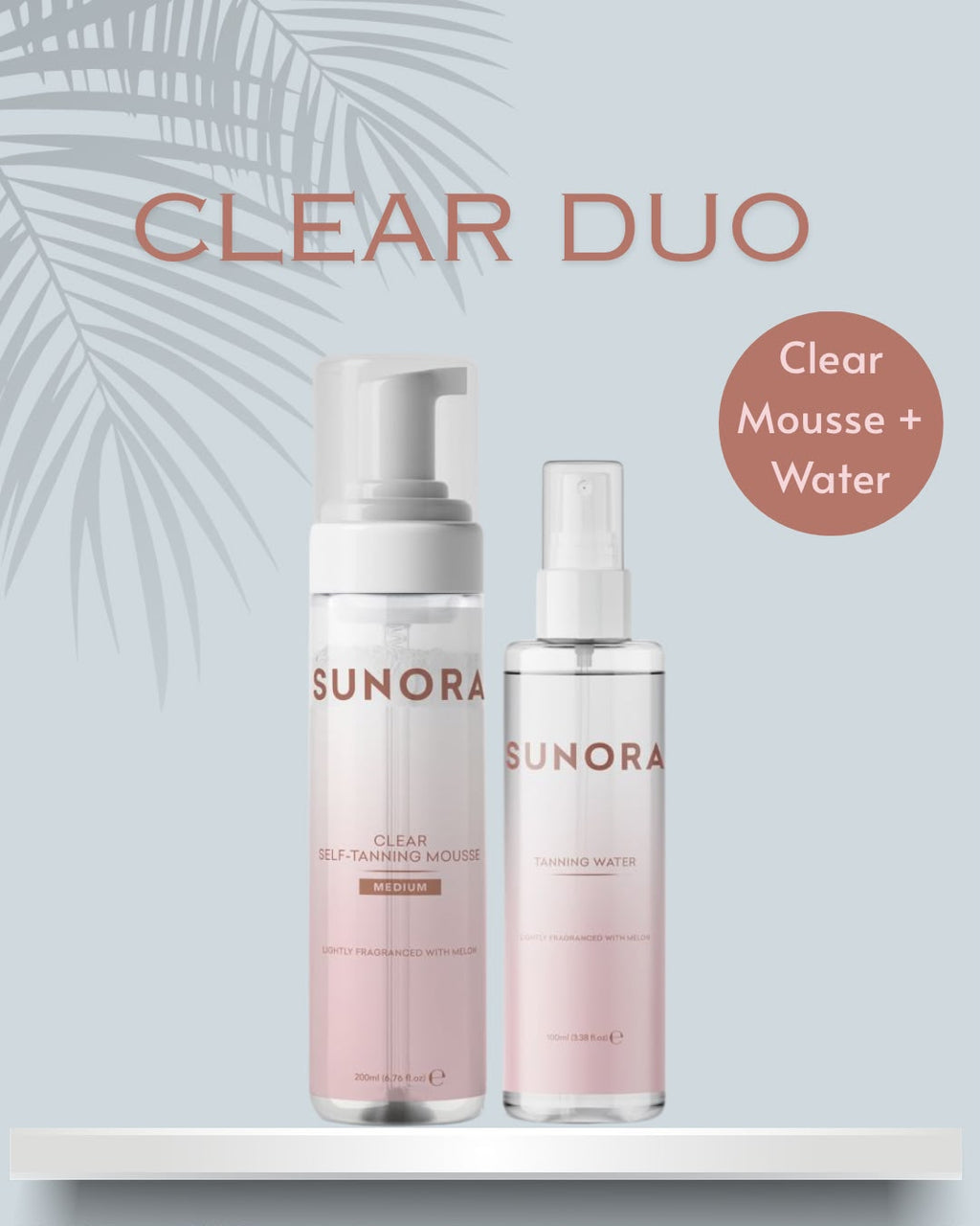 SUNORA Clear Duo Bundle - Clear Mousse + Tanning Water