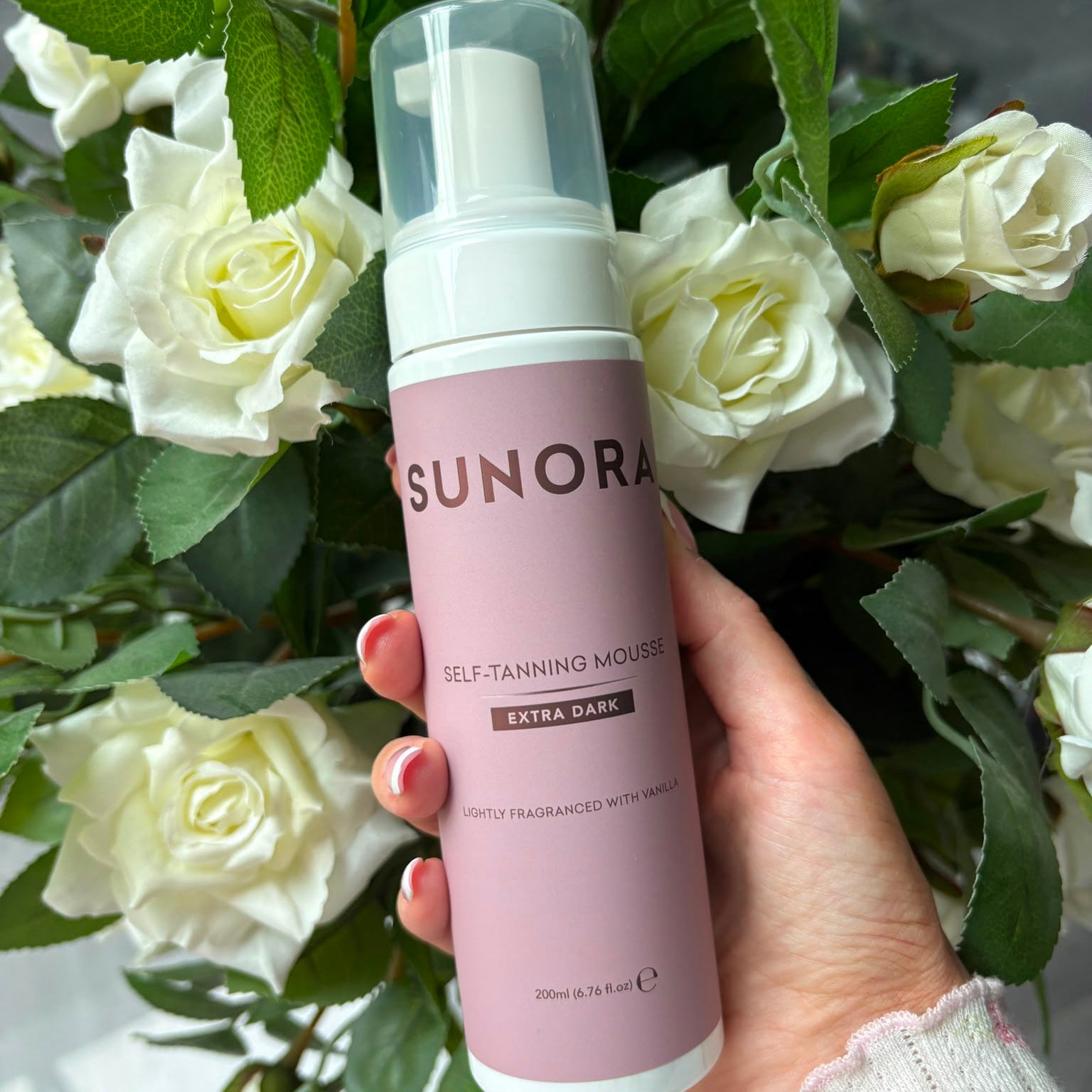SUNORA Self-Tanning Mousse Extra Dark | Vanilla Scent